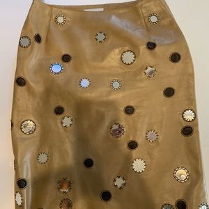 Prada Leather Pencil Skirt